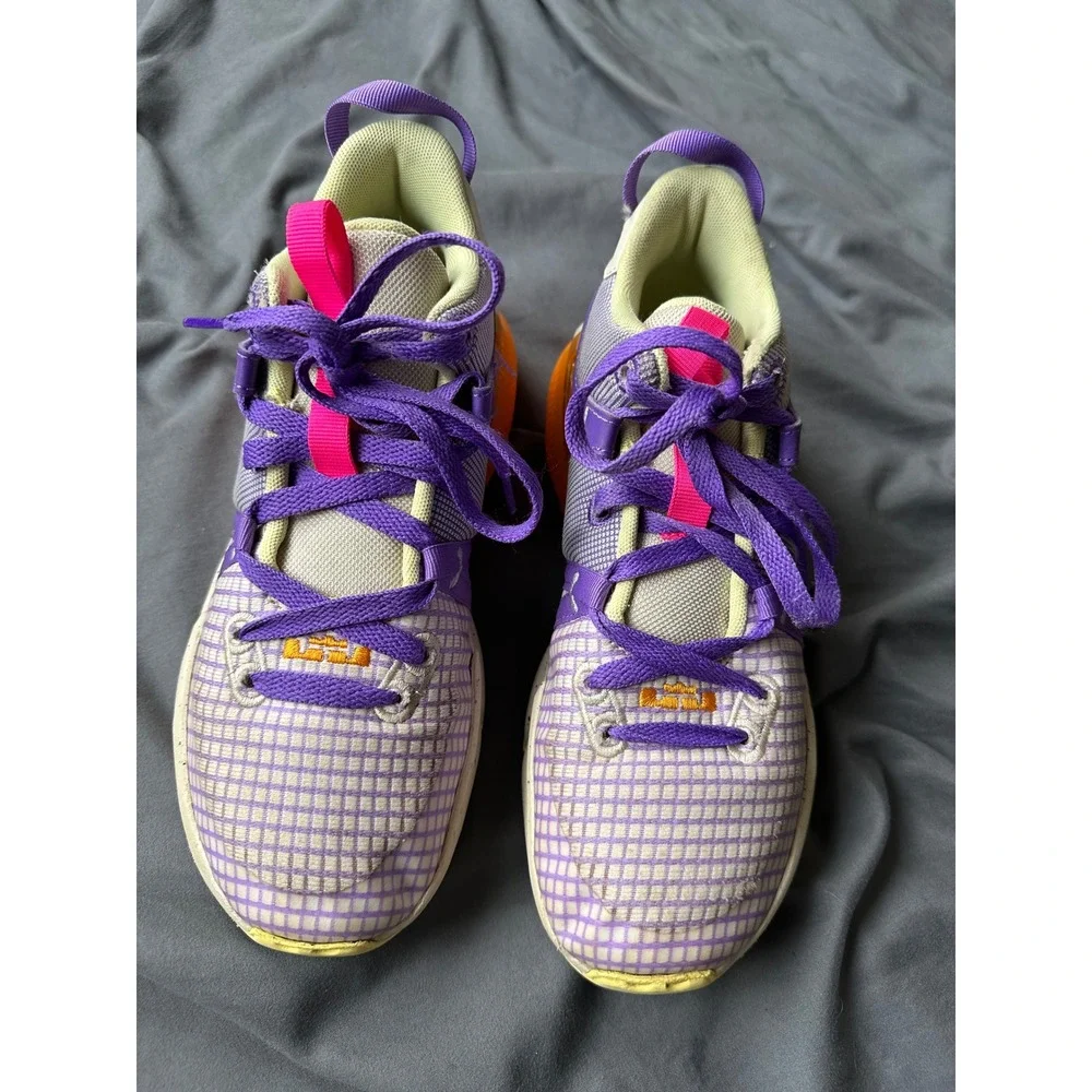 Nike LeBron 21 GS Purple Gaze Basketball Shoes DQ8650-101 Mens 5.5Y Womens 7